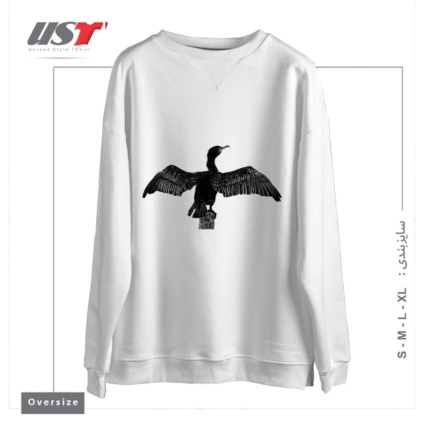 سوییشرت اورسایز طرح CORMORANT DRAWING