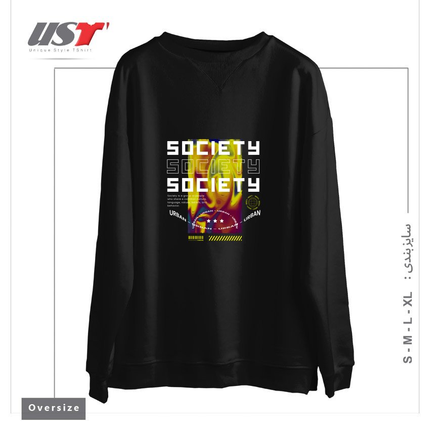 سوییشرت اورسایز طرح typography 46