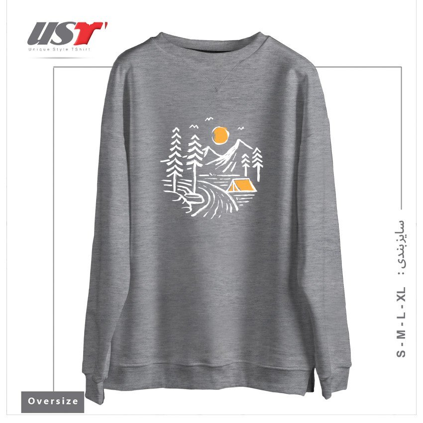 سوییشرت اورسایز طرح CAMPING