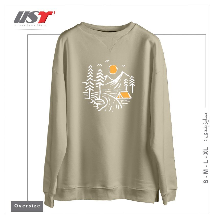 سوییشرت اورسایز طرح CAMPING