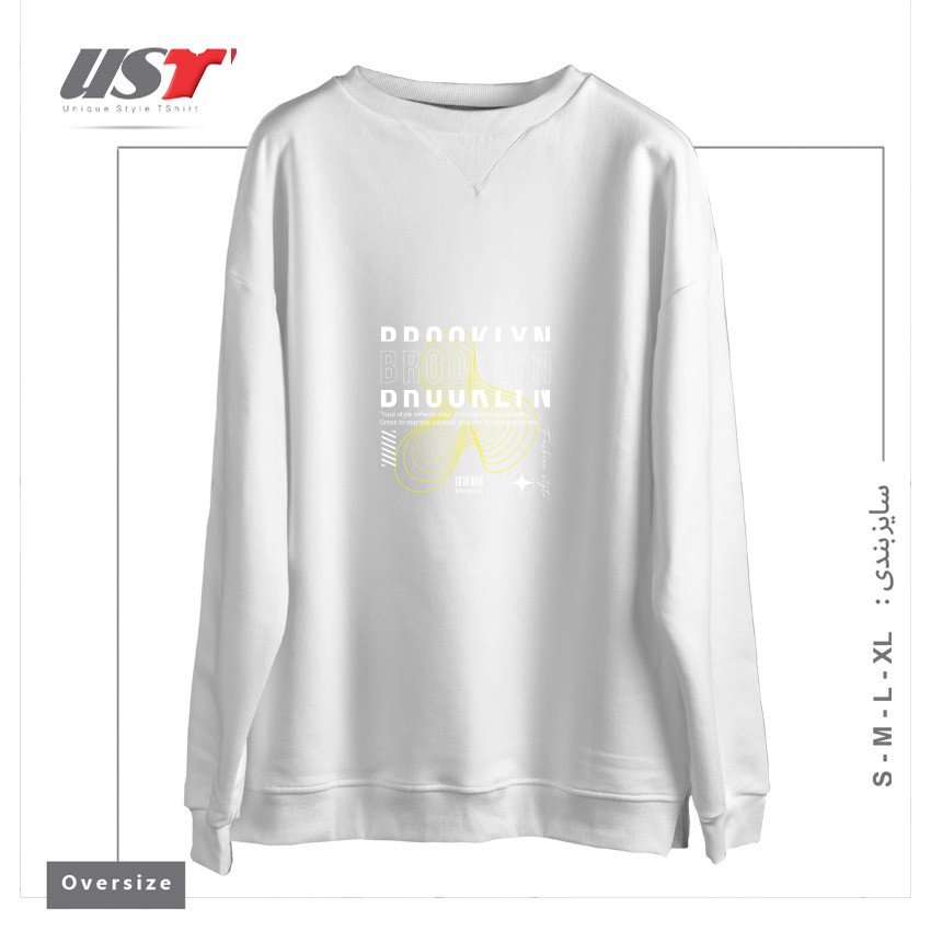 سوییشرت اورسایز طرح typography 47