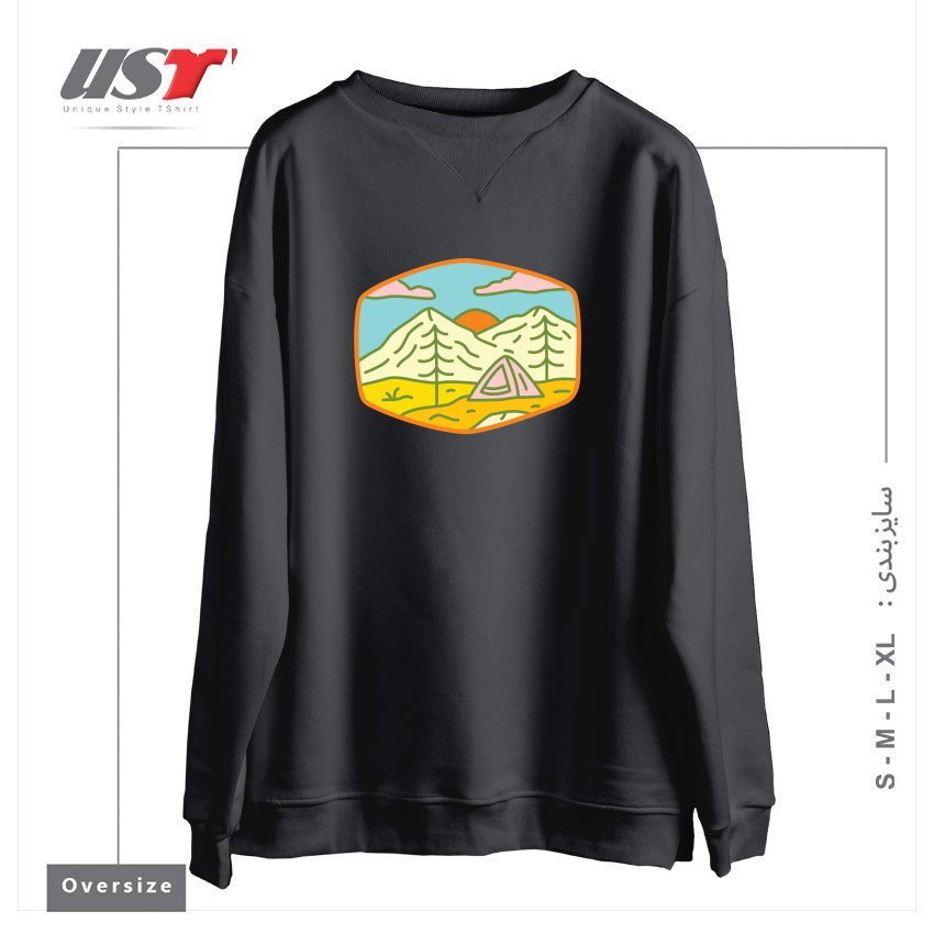 سوییشرت اورسایز طرح CAMPING1