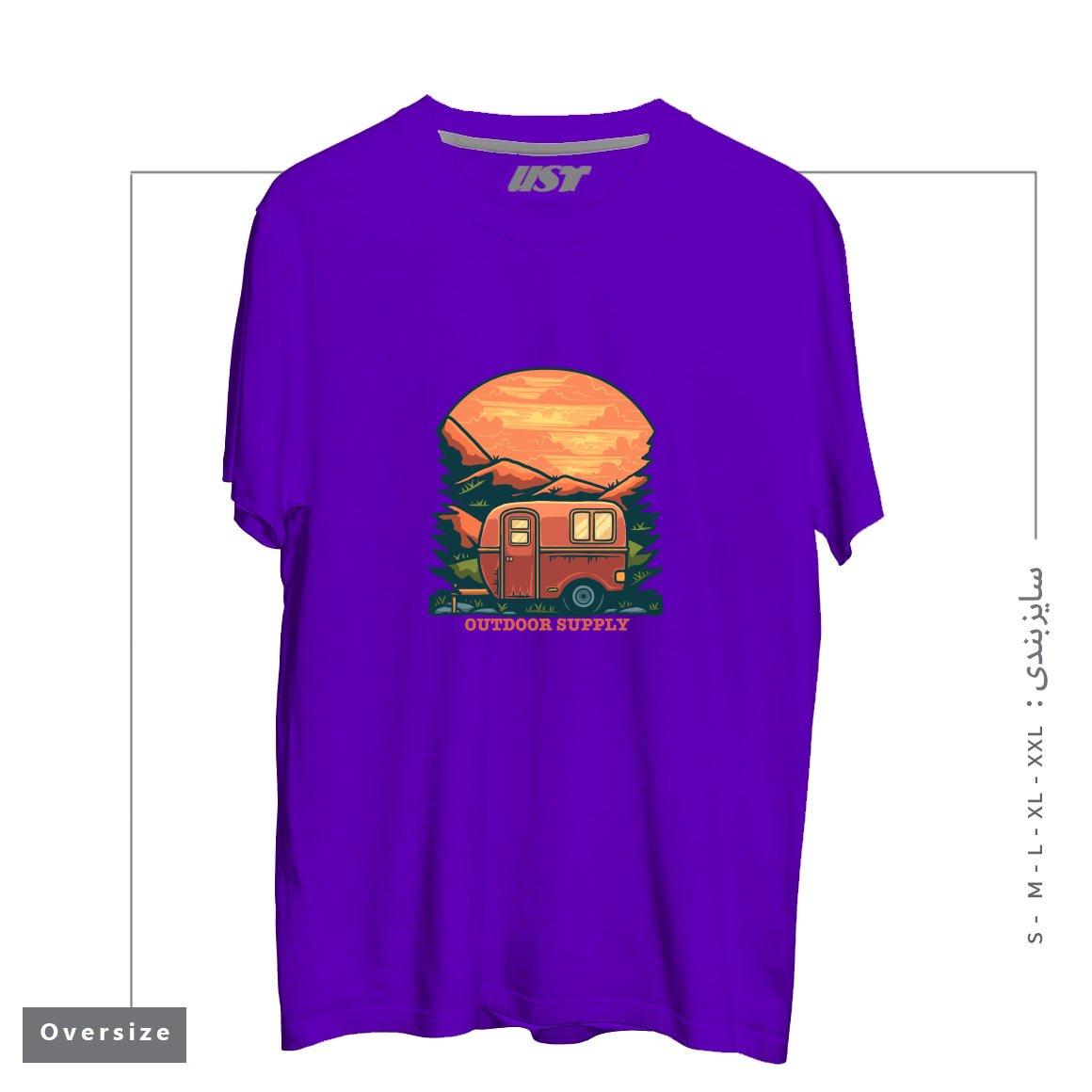 تیشرت اورسایز طرح CARAVAN