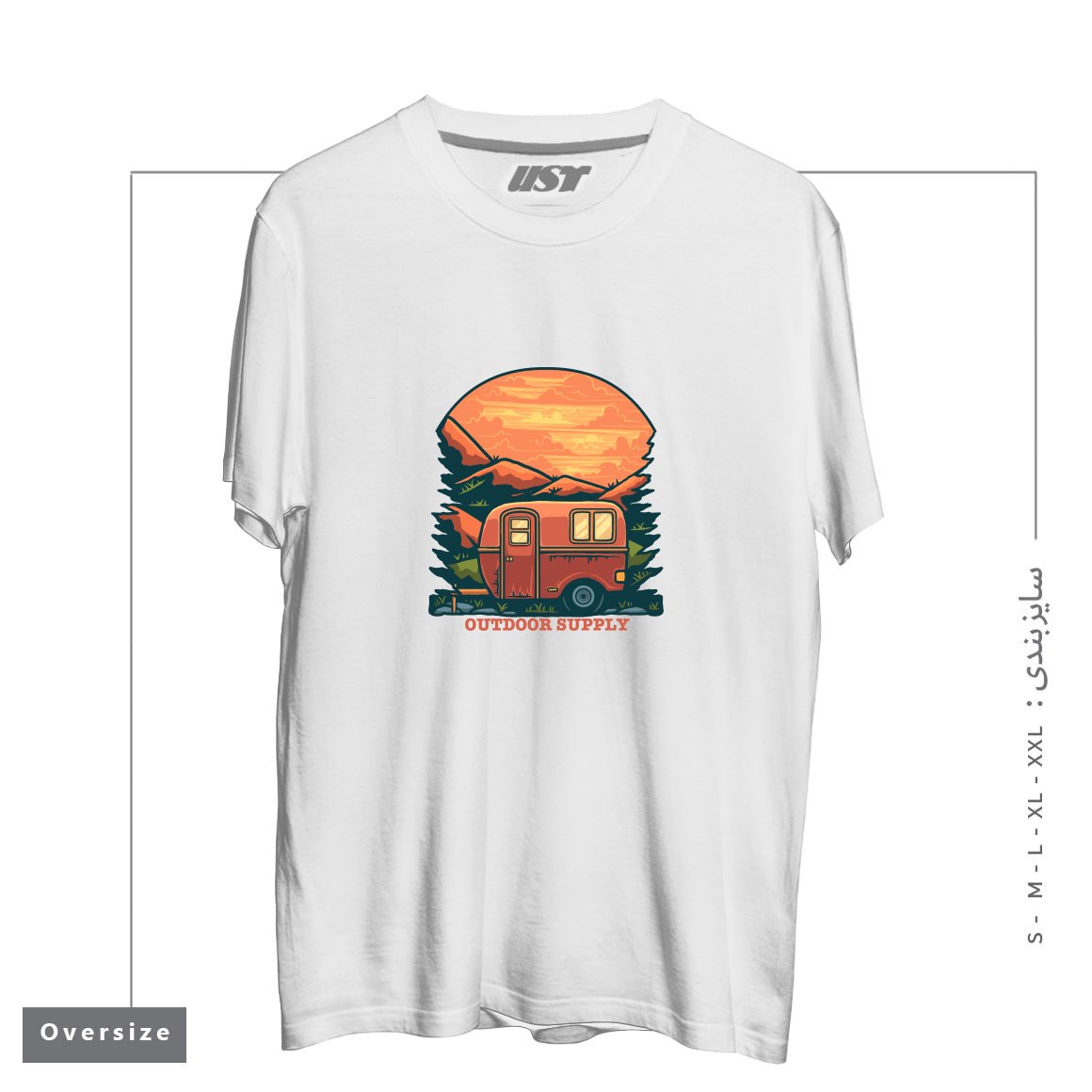 تیشرت اورسایز طرح CARAVAN