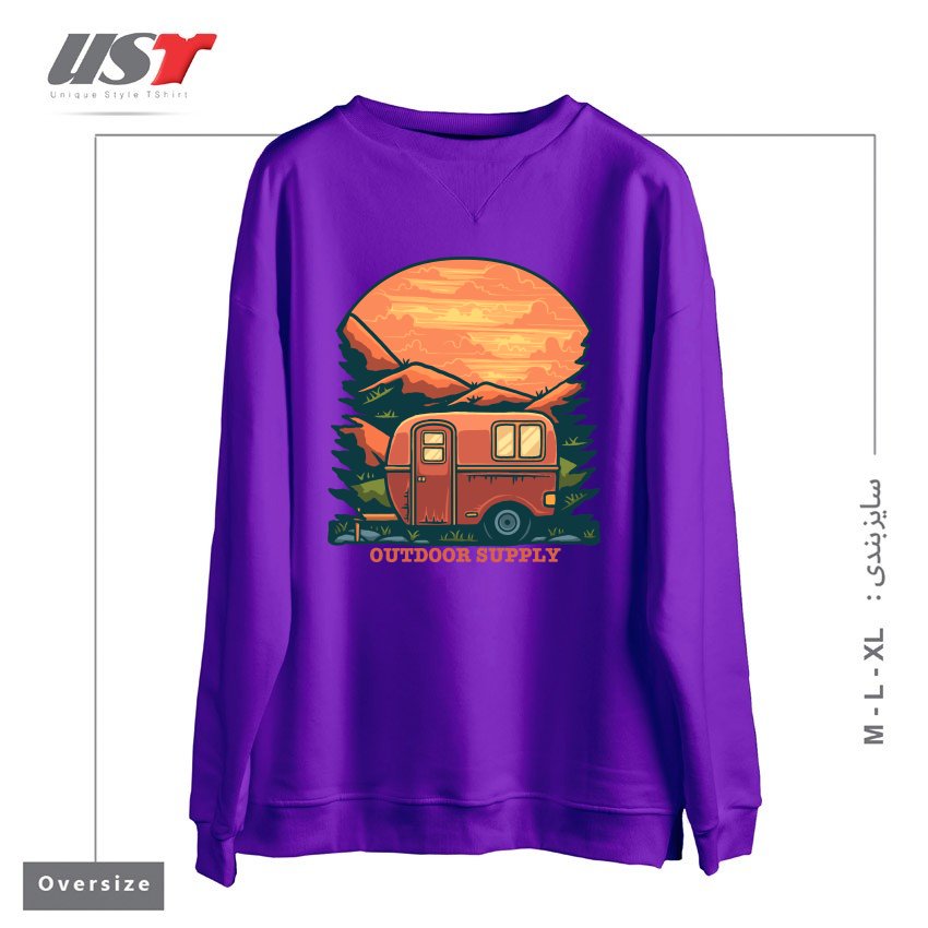 سوییشرت اورسایز طرح CARAVAN