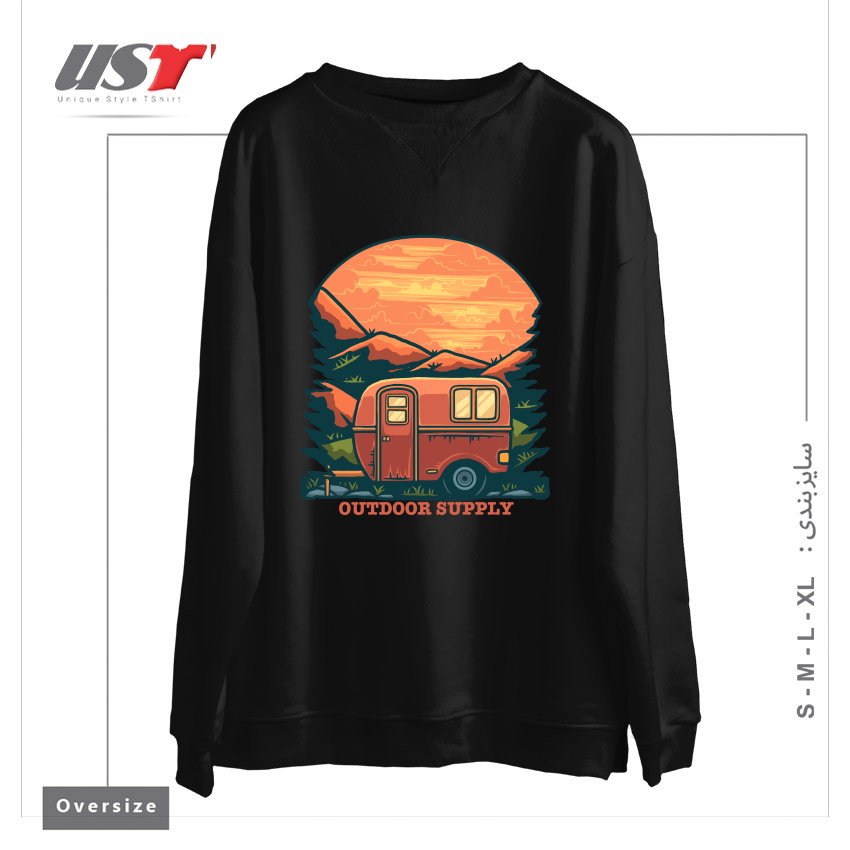 سوییشرت اورسایز طرح CARAVAN