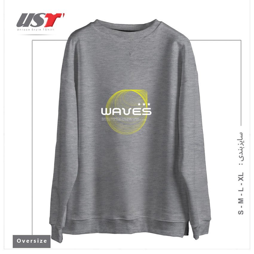 سوییشرت اورسایز طرح typography 49