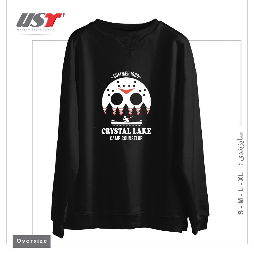 سوییشرت اورسایز طرح CRYSTAL LAKE CAMP COUNSELOR
