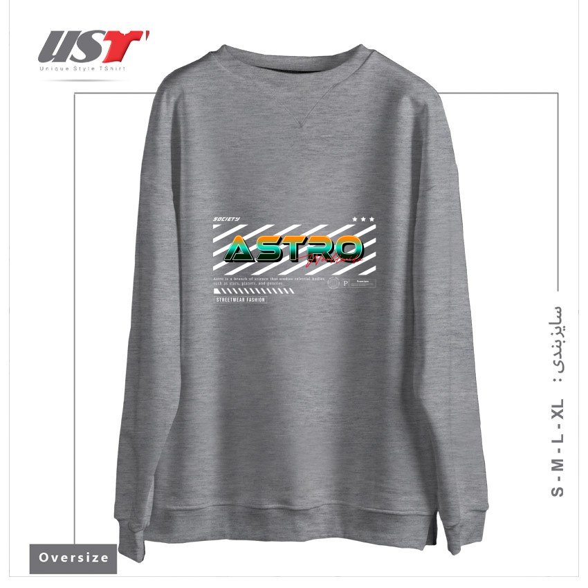 سوییشرت اورسایز طرح typography 50