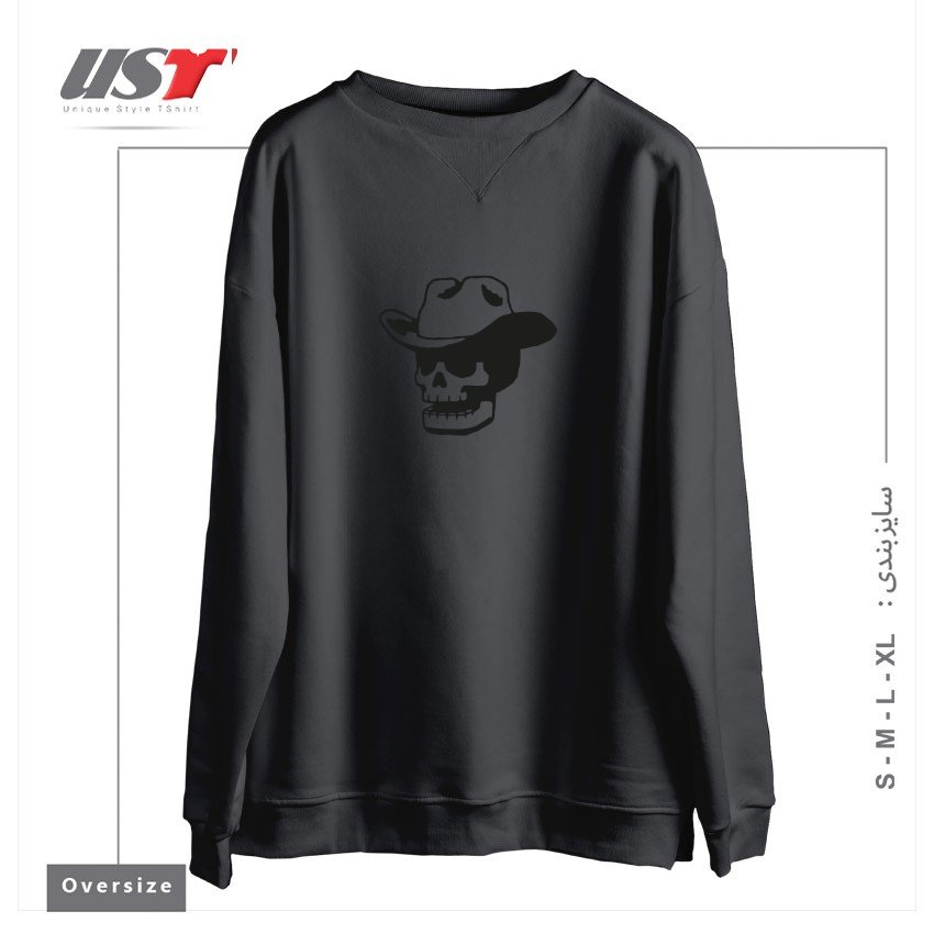 سوییشرت اورسایز طرح COWBOY SKULL