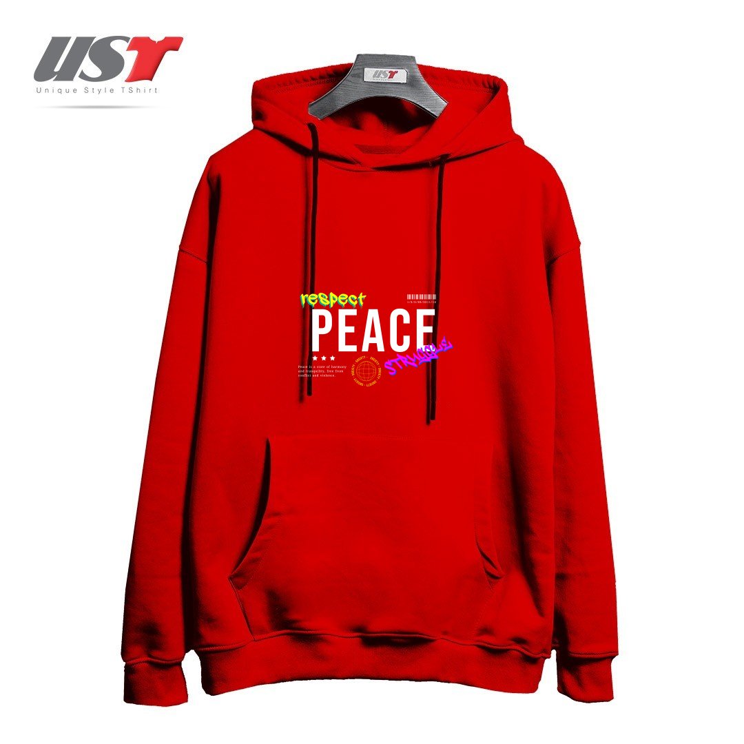 طرح typography 51 هودی اورسایزرنگ قرمز