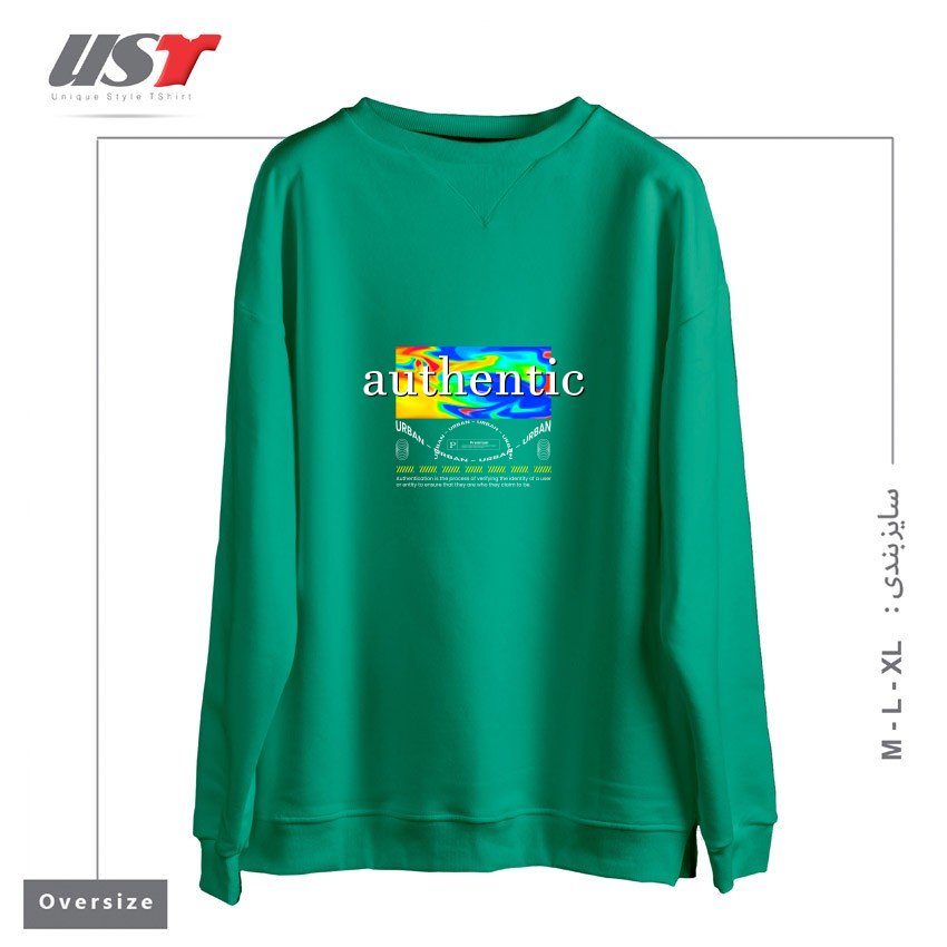 سوییشرت اورسایز طرح typography 54