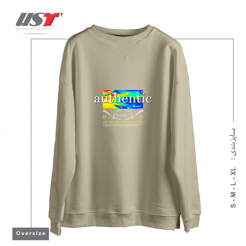 سوییشرت اورسایز طرح typography 54