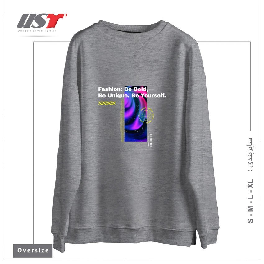 سوییشرت اورسایز طرح typography 55