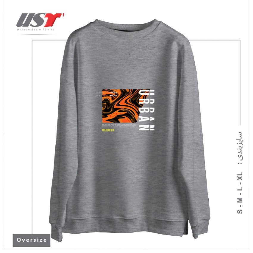 سوییشرت اورسایز طرح typography 56