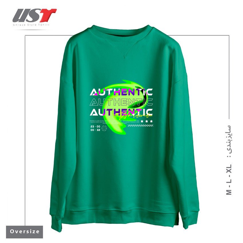 سوییشرت اورسایز طرح typography 59