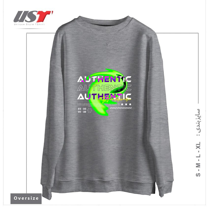 سوییشرت اورسایز طرح typography 59