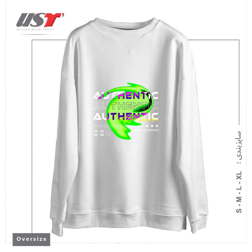 سوییشرت اورسایز طرح typography 59