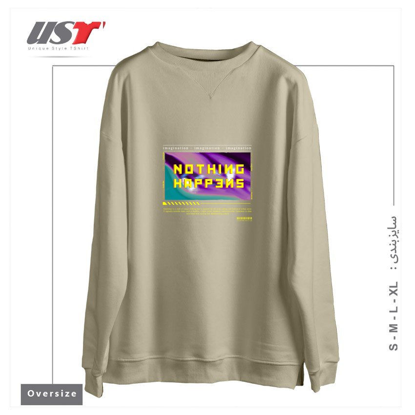 سوییشرت اورسایز طرح typography 60