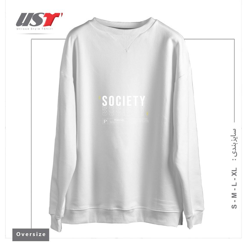 سوییشرت اورسایز طرح typography 61