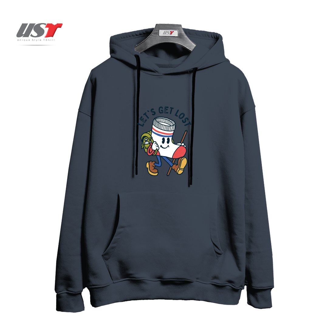 هودی اورسایز طرح LET'S GET LOST