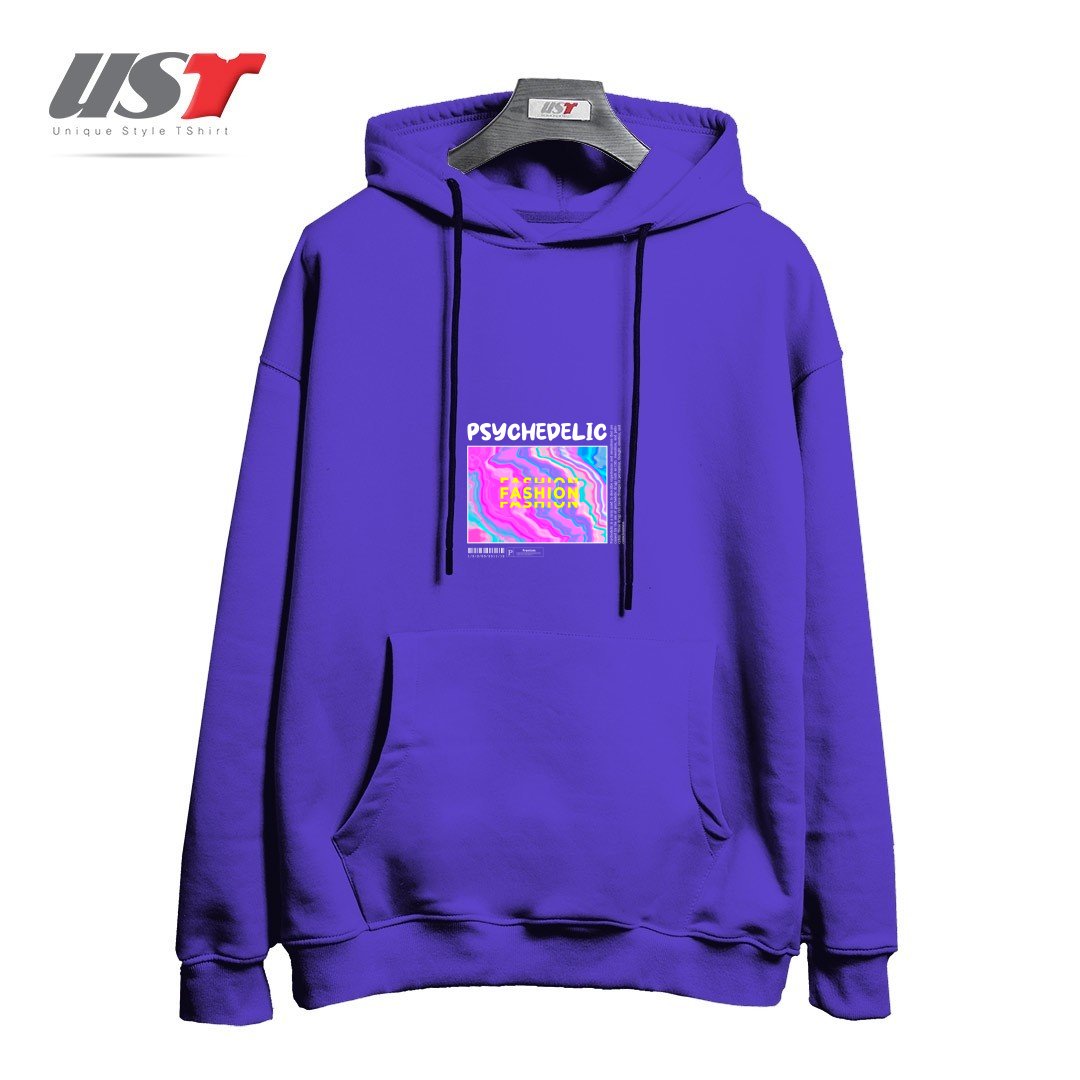 طرح typography 62 هودی اورسایزرنگ بنفش