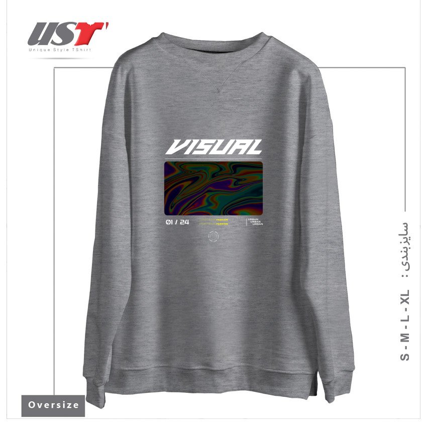 سوییشرت اورسایز طرح typography 63