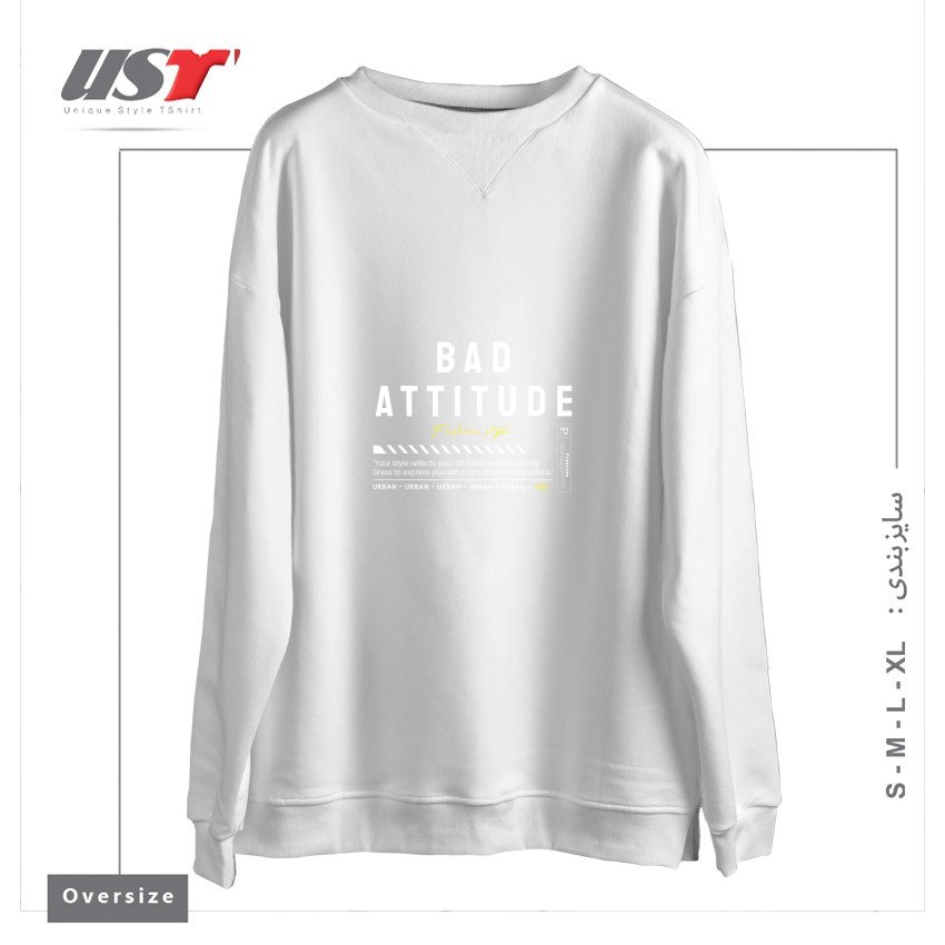 سوییشرت اورسایز طرح typography 65