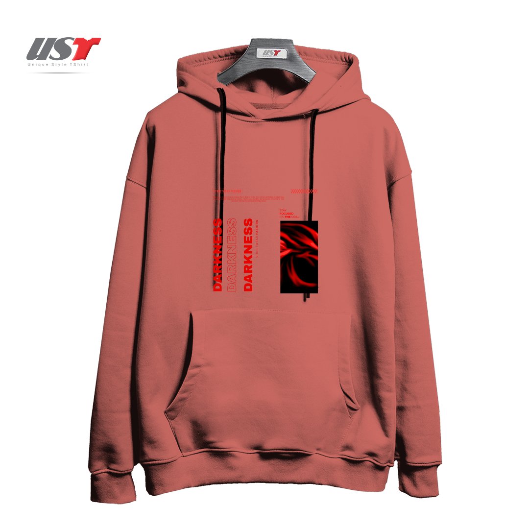 طرح typography 68 هودی اورسایزرنگ آجری