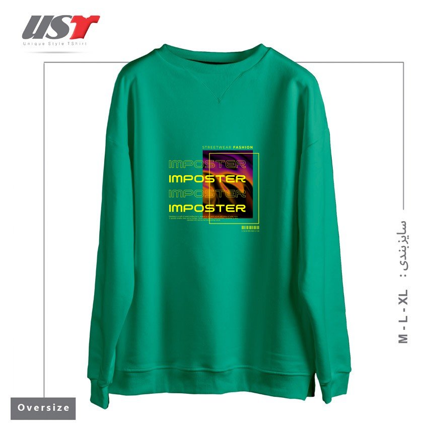 سوییشرت اورسایز طرح typography 69