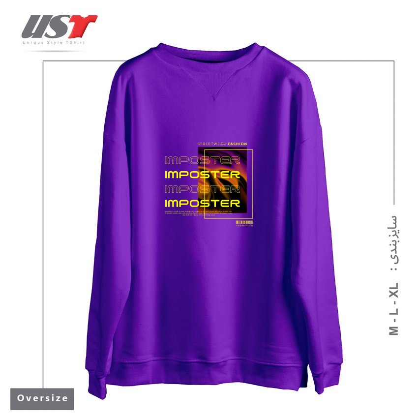 سوییشرت اورسایز طرح typography 69