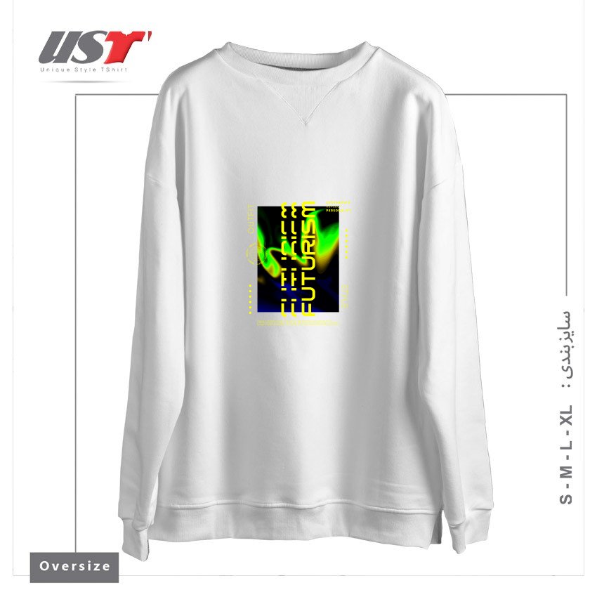 سوییشرت اورسایز طرح typography 70