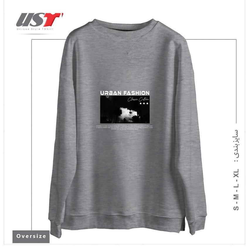 سوییشرت اورسایز طرح typography 71