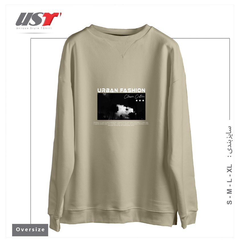 سوییشرت اورسایز طرح typography 71