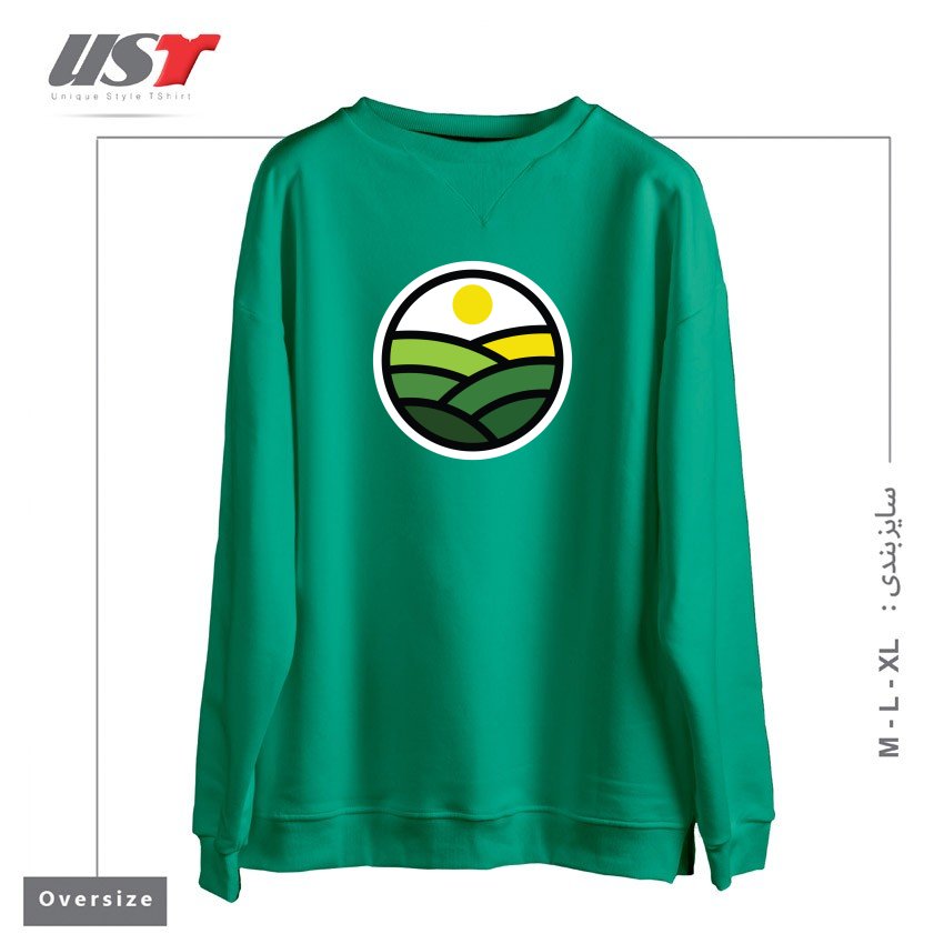 سوییشرت اورسایز طرح NATURE LINE