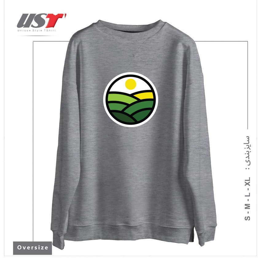 سوییشرت اورسایز طرح NATURE LINE