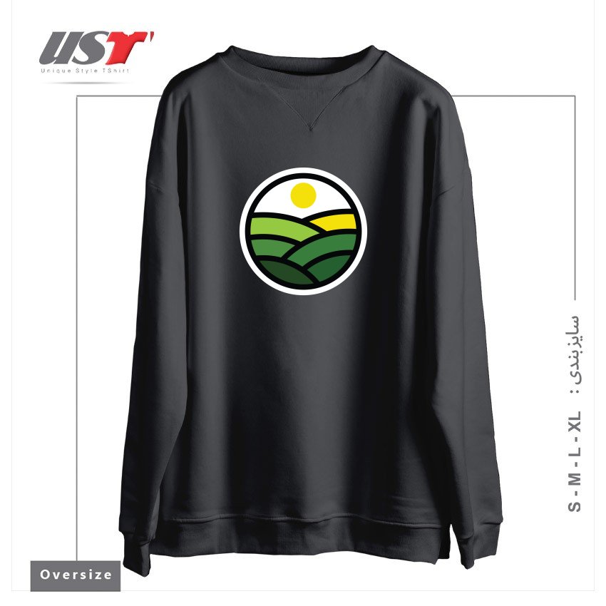 سوییشرت اورسایز طرح NATURE LINE