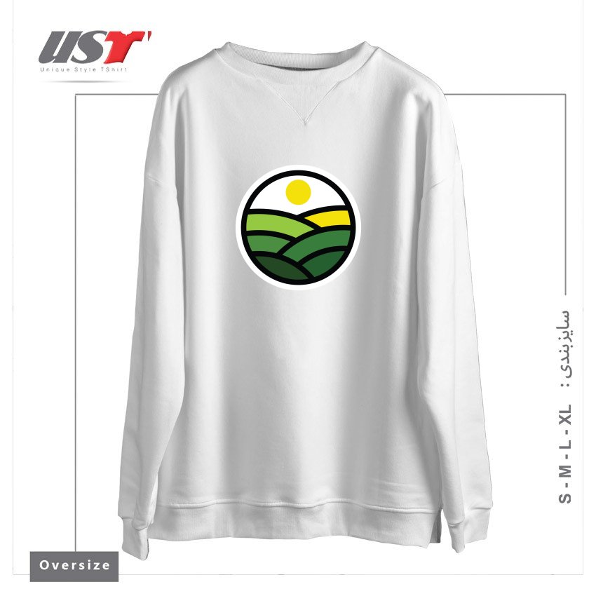 سوییشرت اورسایز طرح NATURE LINE