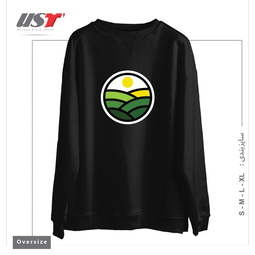 سوییشرت اورسایز طرح NATURE LINE