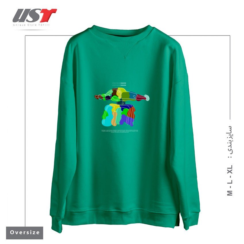 سوییشرت اورسایز طرح typography 77