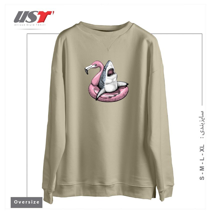 طرح AHHHHH. TIME TO RELAX. (COLOR VERSION) سوییشرت اورسایزرنگ نخودی