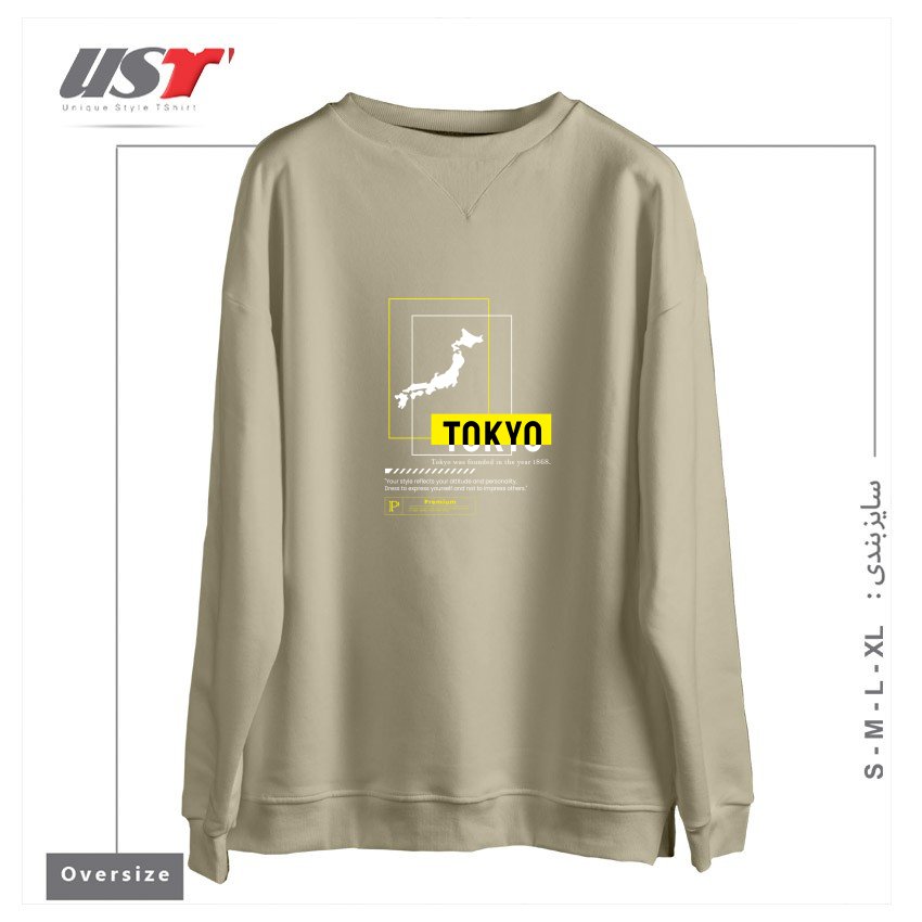 سوییشرت اورسایز طرح typography 81