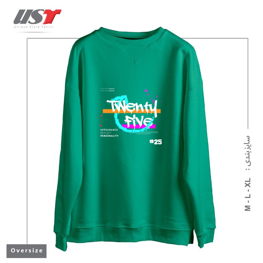 سوییشرت اورسایز طرح typography 82