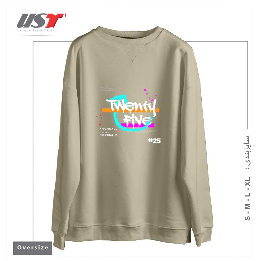 سوییشرت اورسایز طرح typography 82