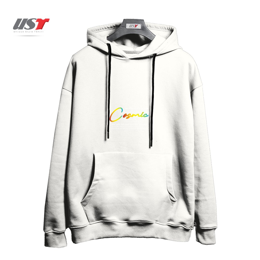 طرح typography 84 هودی اورسایزرنگ سفید