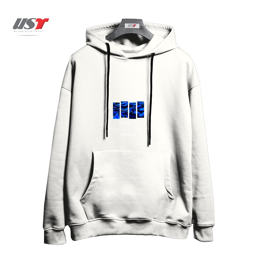 طرح typography 86 هودی اورسایزرنگ سفید