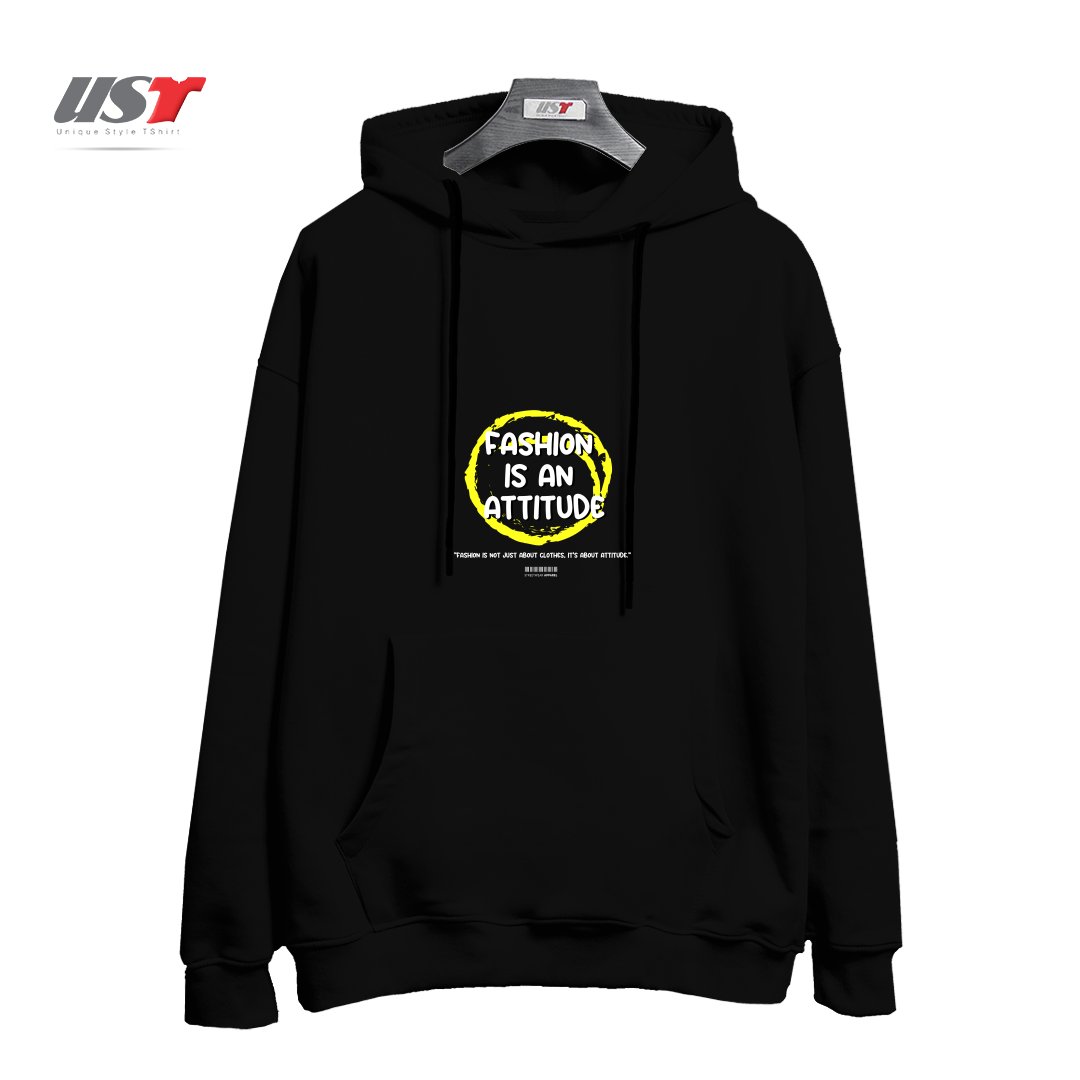 طرح typography 88 هودی اورسایزرنگ مشکی