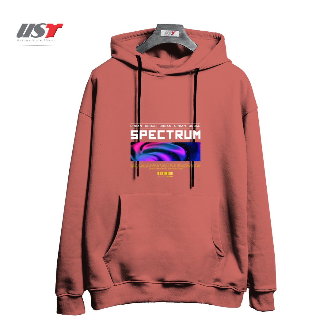 طرح typography 90 هودی اورسایزرنگ آجری