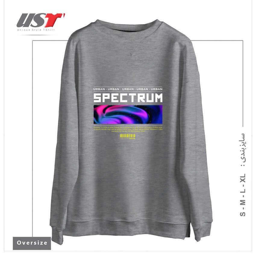 سوییشرت اورسایز طرح typography 90