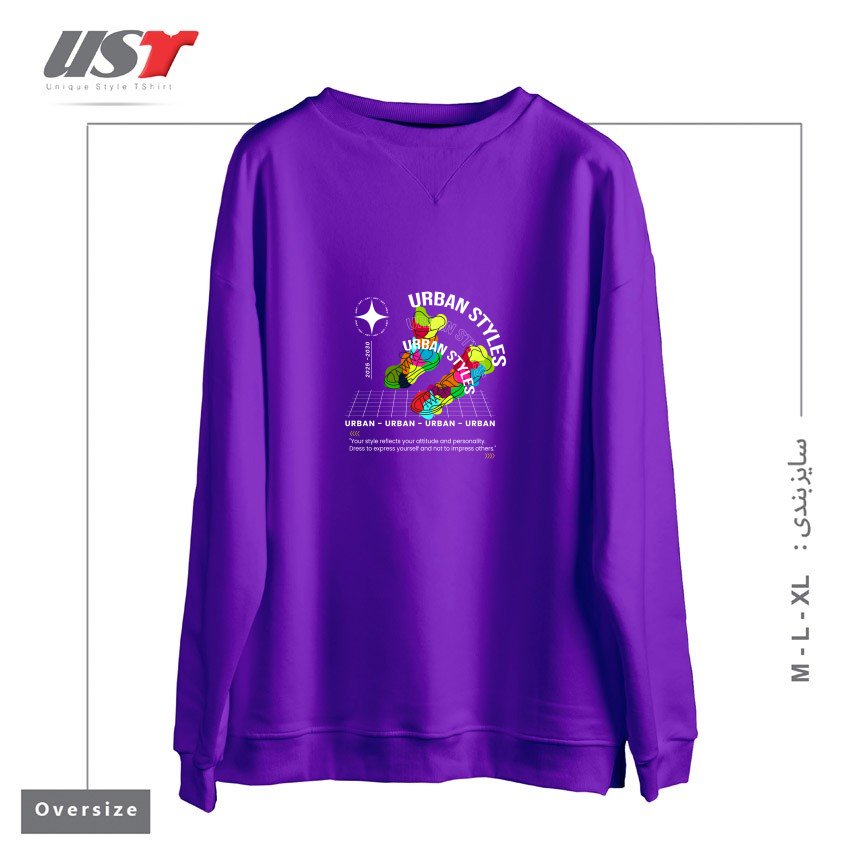 سوییشرت اورسایز طرح typography 94